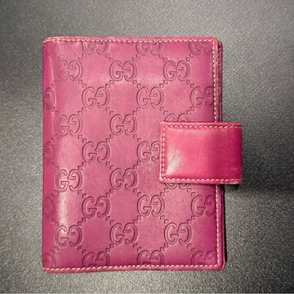 Gucci GG Monogram Leather Notebook Agenda